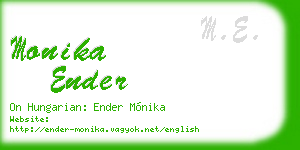 monika ender business card